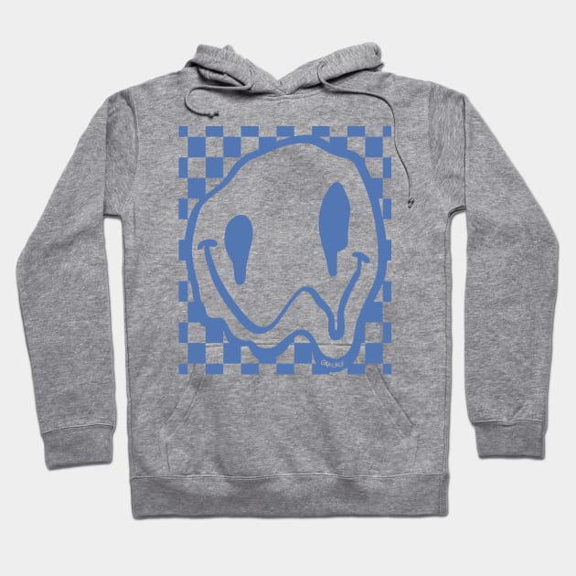 Melty Smile (Faded Blue Version) Hoodie by Jan Grackle